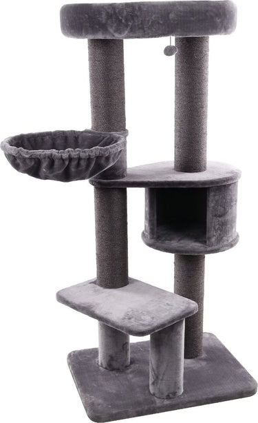 Flamingo Eiko Grey Cat Scratching Tree 100x73.5x164cm - Grey